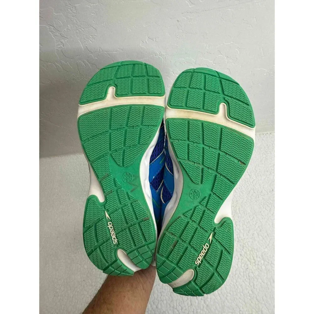 Speedo Blue Green Breathable Mesh Athletic Water Sneakers Womens‎ Size 8